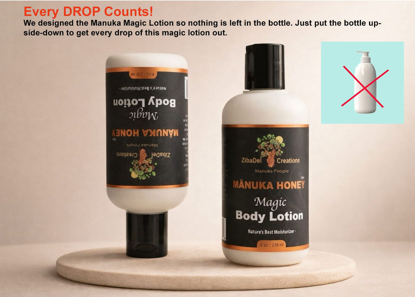 MANUKA PEOPLE Magic Lotion with Raw Manuka Honey 16+ for a long-lasting skin hydration.